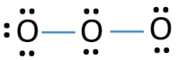 mark lone pairs on oxygen atoms in ozone